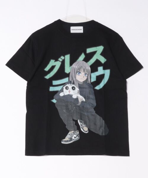 ARCHIVER(アーカイバ)の「【8】【it】【Grace Chow/グレース チョウ】Graphic/Design T(Tシャツ/カットソー・レディース・ブラック・SMALL/MEDIUM)」の1枚目の写真