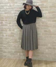earth music&ecology | ウィンドーペンプリーツスカート(スカート)