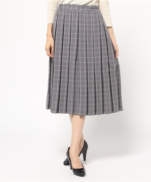 earth music&ecology(アースミュージックアンドエコロジー)の「ウィンドーペンプリーツスカート(スカート・レディース・ブラック/グレー/ネイビー・FREE)」の18枚目の写真