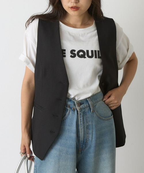 WILLOW（ウィロー）の「【WILLOW】テーラーベスト（ベスト・レディース・ブラック/グレー・ONE SIZE）」の9枚目の写真