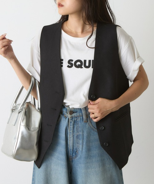 WILLOW（ウィロー）の「【WILLOW】テーラーベスト（ベスト・レディース・ブラック/グレー・ONE SIZE）」の10枚目の写真