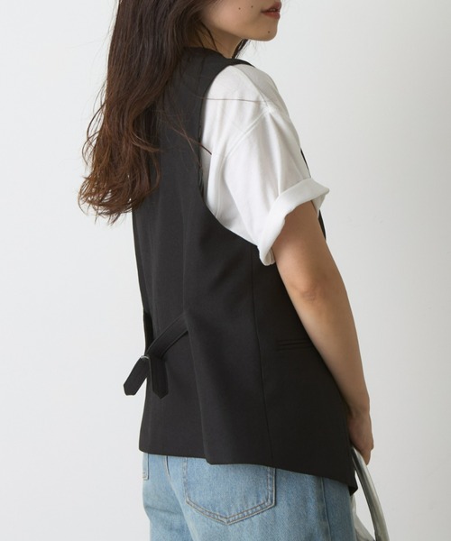 WILLOW（ウィロー）の「【WILLOW】テーラーベスト（ベスト・レディース・ブラック/グレー・ONE SIZE）」の13枚目の写真
