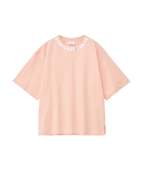 CONVERSE TOKYO（コンバーストウキョウ）の「NECK LOGO PRINT TEE（Tシャツ/カットソー・レディース・ベビーピンク/ブラック/ホワイト・FREE）」の12枚目の写真