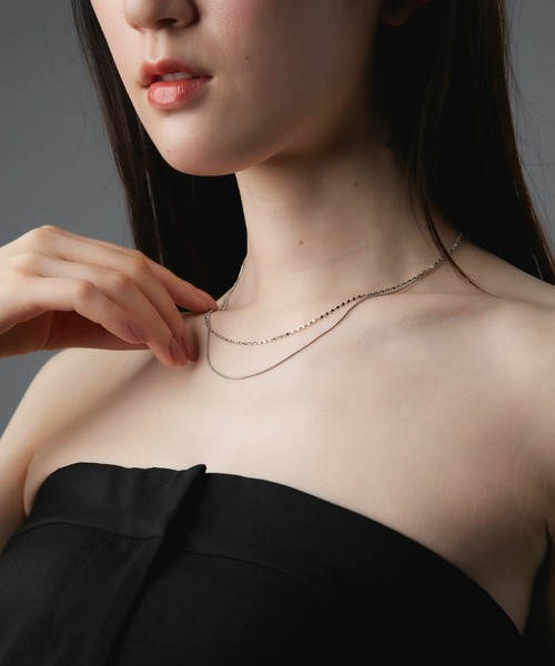 Os accessory（オズアクセサリー）の「Os　-オズ-　チェーン　レイヤード ネックレス【金属アレルギー対応】（ネックレス・レディース・シルバー/ゴールド・ONE SIZE）」の16枚目の写真
