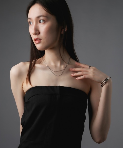 Os accessory（オズアクセサリー）の「Os　-オズ-　チェーン　レイヤード ネックレス【金属アレルギー対応】（ネックレス・レディース・シルバー/ゴールド・ONE SIZE）」の3枚目の写真