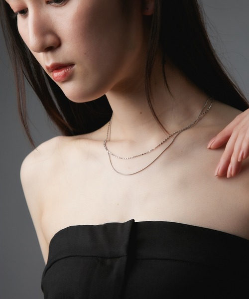 Os accessory（オズアクセサリー）の「Os　-オズ-　チェーン　レイヤード ネックレス【金属アレルギー対応】（ネックレス・レディース・シルバー/ゴールド・ONE SIZE）」の15枚目の写真