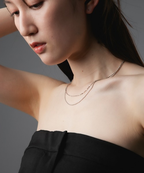 Os accessory（オズアクセサリー）の「Os　-オズ-　チェーン　レイヤード ネックレス【金属アレルギー対応】（ネックレス・レディース・シルバー/ゴールド・ONE SIZE）」の14枚目の写真