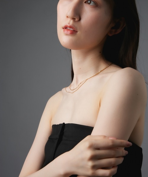 Os accessory（オズアクセサリー）の「Os　-オズ-　チェーン　レイヤード ネックレス【金属アレルギー対応】（ネックレス・レディース・シルバー/ゴールド・ONE SIZE）」の9枚目の写真