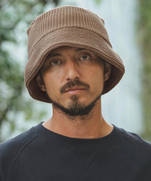 mko12231- Rib Knit Bucket Hat バケットハット（ハット