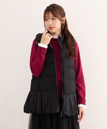 ローズティアラ　ダウンベスト Rose Tiara｜ローズティアラのベスト（ブラック/黒色系）通販 - ZOZOTOWN