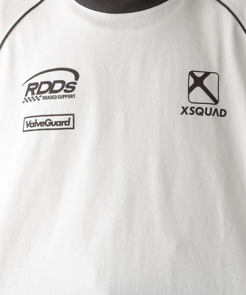 RAGEBLUE（レイジブルー）の「パイピングライン/オーバーサイズゲームロンT（Tシャツ/カットソー・メンズ・ホワイト/ブラック・MEDIUM/LARGE）」の4枚目の写真