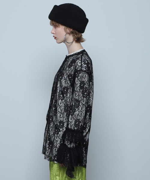 ブラウス シャツ (CREOLME)ユニフォームオーバートップス レディース CREOLME（クレオルム）の「(CREOLME)メッシュプルオーバー（T