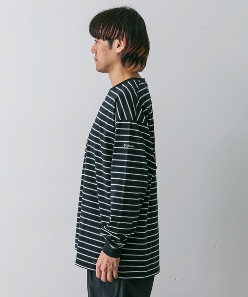 Columbia（コロンビア）の「Columbia　ロストブルックロングスリーブボーダーTシャツ（Tシャツ/カットソー・メンズ・パープル系その他/ベージュ系その他/ブラック系その他・LARGE/MEDIUM）」の6枚目の写真