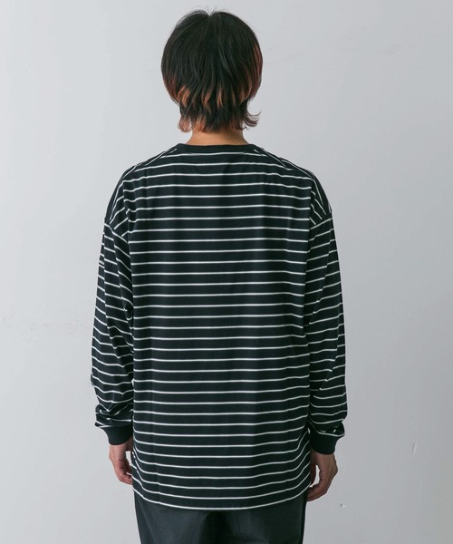 Columbia（コロンビア）の「Columbia　ロストブルックロングスリーブボーダーTシャツ（Tシャツ/カットソー・メンズ・パープル系その他/ベージュ系その他/ブラック系その他・LARGE/MEDIUM）」の7枚目の写真