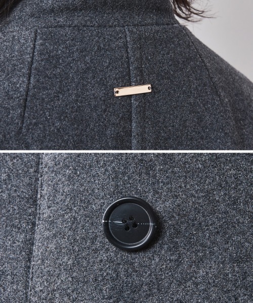 CHIC STYLE（シックスタイル）の「ウール混ピーコート ＜大きいサイズ有＞シックスタイル　（ピーコート・レディース・グレー/ブラック・M/L/LL/3L/4L/5L）」の6枚目の写真