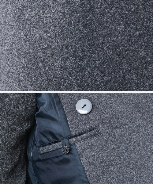 CHIC STYLE（シックスタイル）の「ウール混ピーコート ＜大きいサイズ有＞シックスタイル　（ピーコート・レディース・グレー/ブラック・M/L/LL/3L/4L/5L）」の7枚目の写真