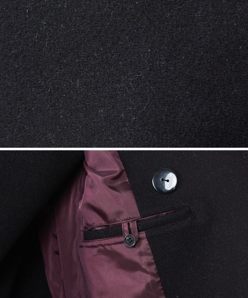 CHIC STYLE（シックスタイル）の「ウール混ピーコート ＜大きいサイズ有＞シックスタイル　（ピーコート・レディース・グレー/ブラック・M/L/LL/3L/4L/5L）」の8枚目の写真