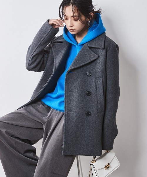 CHIC STYLE（シックスタイル）の「ウール混ピーコート ＜大きいサイズ有＞シックスタイル　（ピーコート・レディース・グレー/ブラック・M/L/LL/3L/4L/5L）」の12枚目の写真