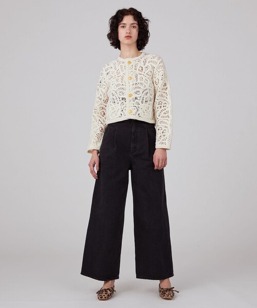 美品MACPHEE チェックスパーク クルーネックジャケットノーカラージャケット セール】 チェックスパーク クルーネックジャケット （ノー