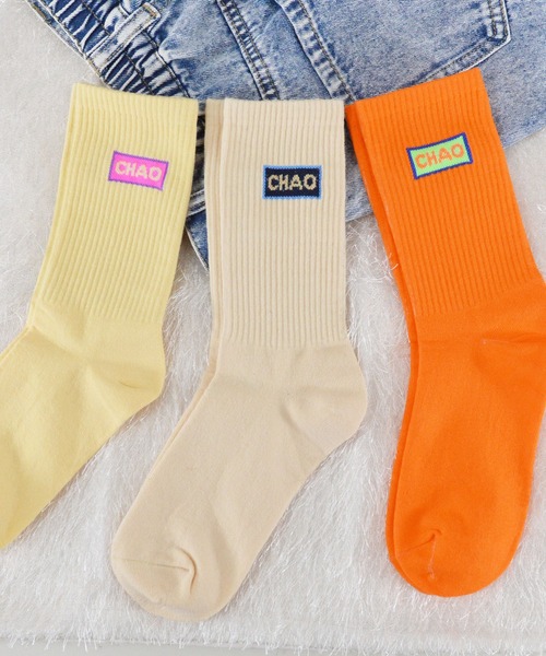 styiro(スタイロ)の「CHAO靴下(ソックス/靴下・レディース・ベージュ/ロイヤルブルー/ホワイト/レッド/ブラック/ブルー/パープル/マルチ/グレー/クリーム/オレンジ・FREE)」の12枚目の写真