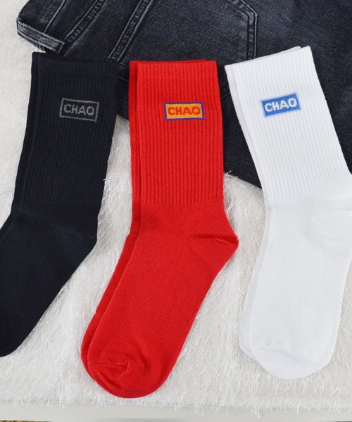 styiro(スタイロ)の「CHAO靴下(ソックス/靴下・レディース・ベージュ/ロイヤルブルー/ホワイト/レッド/ブラック/ブルー/パープル/マルチ/グレー/クリーム/オレンジ・FREE)」の13枚目の写真