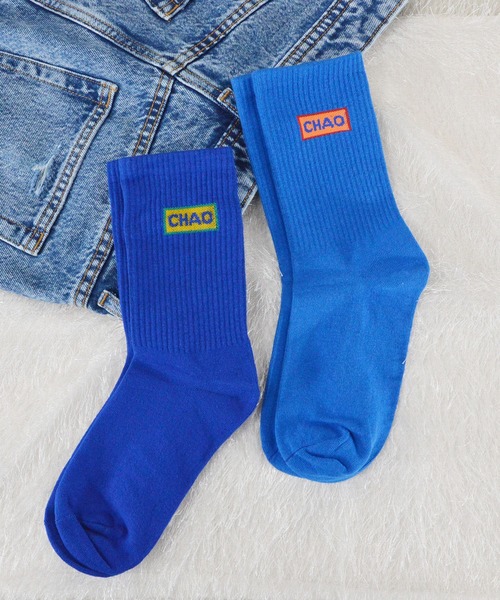 styiro(スタイロ)の「CHAO靴下(ソックス/靴下・レディース・ベージュ/ロイヤルブルー/ホワイト/レッド/ブラック/ブルー/パープル/マルチ/グレー/クリーム/オレンジ・FREE)」の14枚目の写真