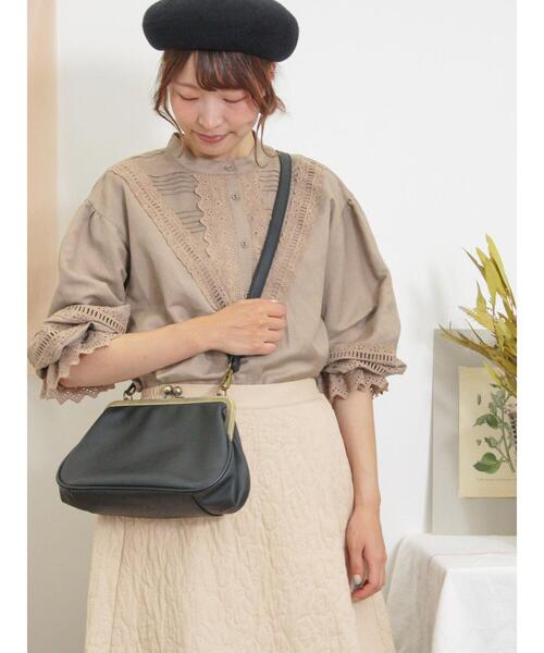 Samansa Mos2(サマンサ モスモス)の「V切替レースブラウス(シャツ/ブラウス・レディース・キナリ/モカ/ブラック・F)」の9枚目の写真