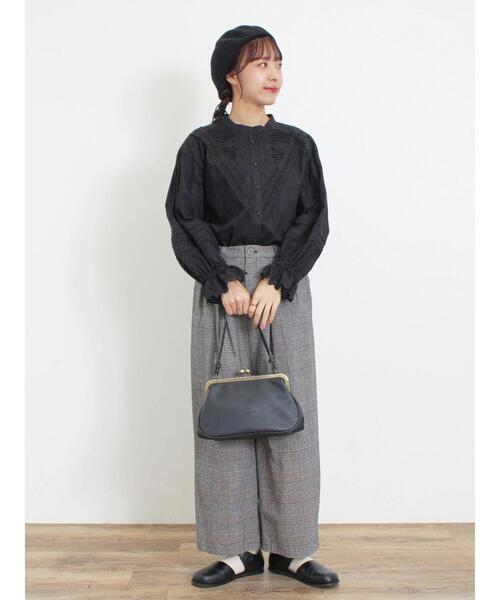 Samansa Mos2(サマンサ モスモス)の「V切替レースブラウス(シャツ/ブラウス・レディース・キナリ/モカ/ブラック・F)」の17枚目の写真