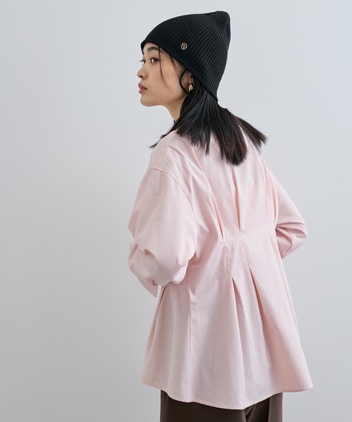 POLO BCS（ポロ ビーシーエス）の「【POLO BCS コラボ】ウエストタックフレアシャツ（シャツ/ブラウス・レディース・オフホワイト/サックスブルー/ピンク・FREE）」の9枚目の写真