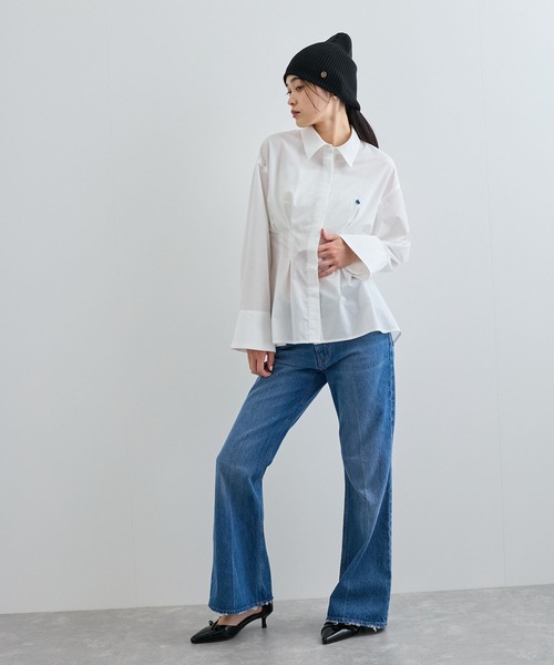 POLO BCS（ポロ ビーシーエス）の「【POLO BCS コラボ】ウエストタックフレアシャツ（シャツ/ブラウス・レディース・オフホワイト/サックスブルー/ピンク・FREE）」の16枚目の写真