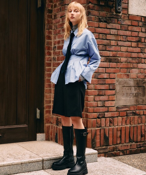 POLO BCS（ポロ ビーシーエス）の「【POLO BCS コラボ】ウエストタックフレアシャツ（シャツ/ブラウス・レディース・オフホワイト/サックスブルー/ピンク・FREE）」の18枚目の写真