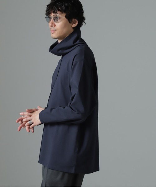 NANO universe(ナノユニバース)の「WEB限定/ボリュームハイネックプルオーバー 長袖(Tシャツ/カットソー・メンズ・グレー/ベージュ系その他/ネイビー・L/M)」の1枚目の写真