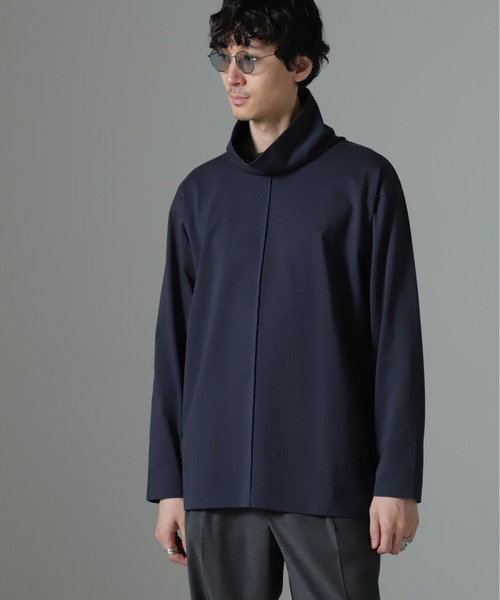 NANO universe(ナノユニバース)の「WEB限定/ボリュームハイネックプルオーバー 長袖(Tシャツ/カットソー・メンズ・グレー/ベージュ系その他/ネイビー・L/M)」の19枚目の写真