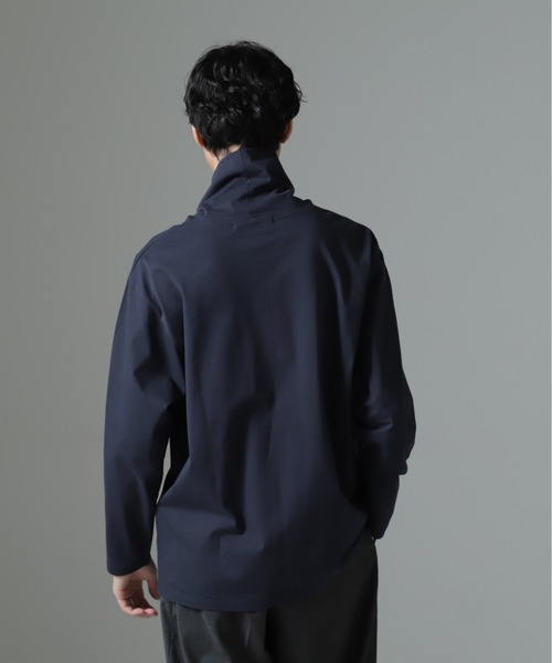 NANO universe(ナノユニバース)の「WEB限定/ボリュームハイネックプルオーバー 長袖(Tシャツ/カットソー・メンズ・グレー/ベージュ系その他/ネイビー・L/M)」の21枚目の写真