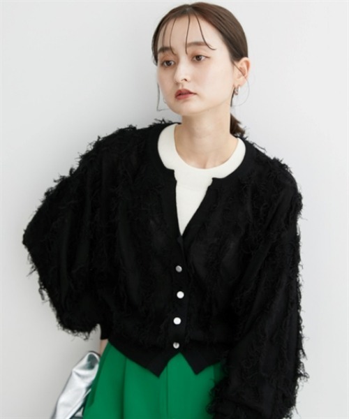 nissen(ニッセン)の「フリンジニットカーディガン(カーディガン/ボレロ・レディース・ベージュ/ブルーグレー/ブラック・M/L/LL)」の20枚目の写真