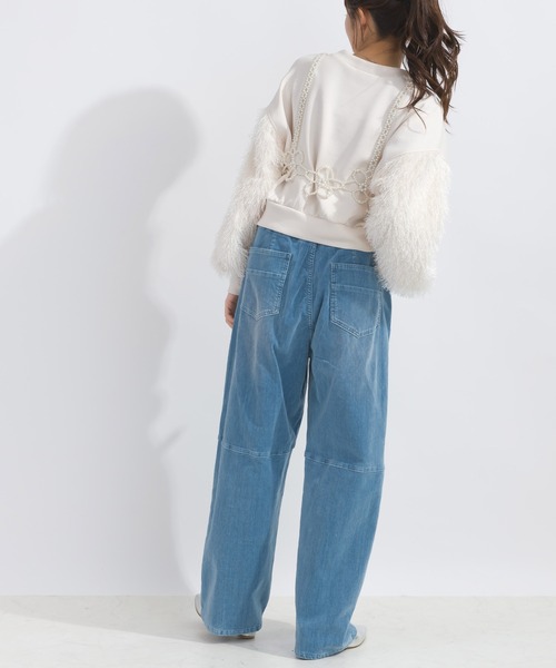 PICCIN（ピッチン）の「【WEB限定】フラワービーズビスチェ（キャミソール・レディース・ブラック/オフホワイト・M）」の9枚目の写真