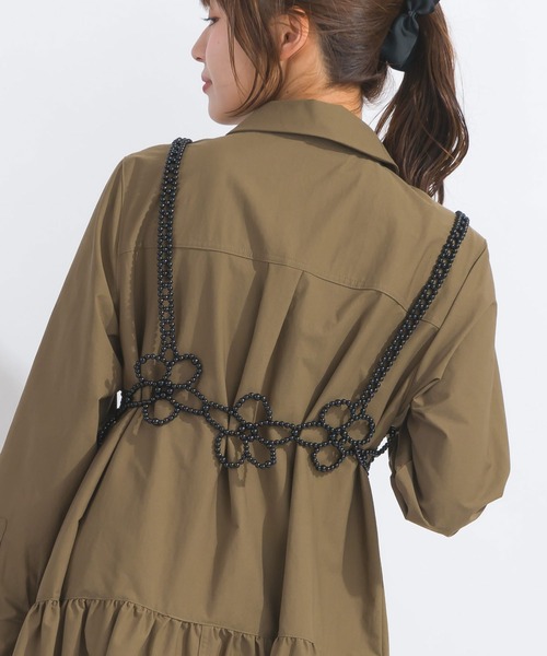 PICCIN（ピッチン）の「【WEB限定】フラワービーズビスチェ（キャミソール・レディース・ブラック/オフホワイト・M）」の12枚目の写真