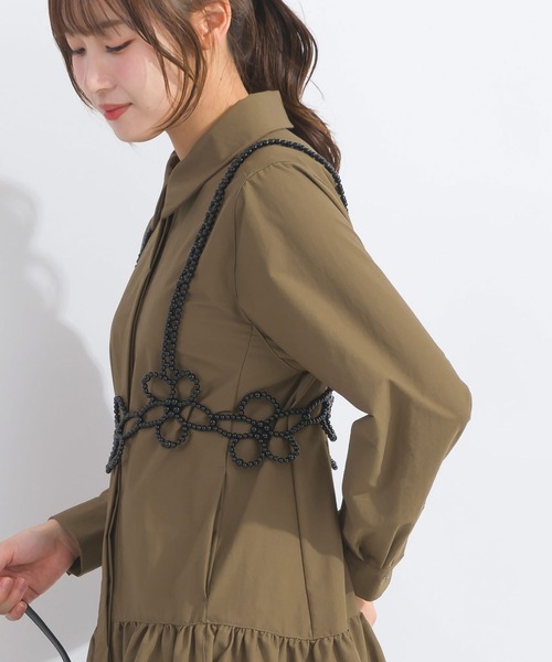 PICCIN（ピッチン）の「【WEB限定】フラワービーズビスチェ（キャミソール・レディース・ブラック/オフホワイト・M）」の13枚目の写真