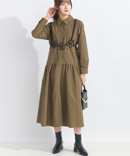 PICCIN（ピッチン）の「【WEB限定】フラワービーズビスチェ（キャミソール・レディース・ブラック/オフホワイト・M）」の14枚目の写真