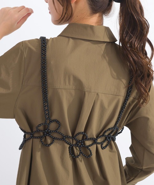 PICCIN（ピッチン）の「【WEB限定】フラワービーズビスチェ（キャミソール・レディース・ブラック/オフホワイト・M）」の18枚目の写真