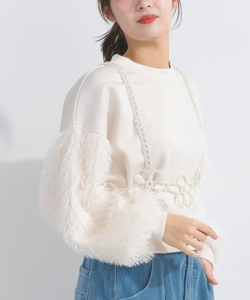 PICCIN（ピッチン）の「【WEB限定】フラワービーズビスチェ（キャミソール・レディース・ブラック/オフホワイト・M）」の5枚目の写真