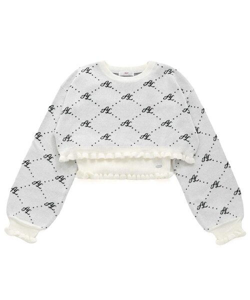 algy(アルジー)の「ソウガラタンタケニット&キャミセット(ニット/セーター・キッズ・ブラック/ピンク/オフホワイト・X-SMALL/XX-SMALL/MEDIUM/SMALL)」の2枚目の写真