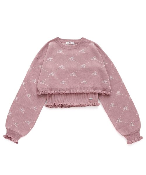 algy(アルジー)の「ソウガラタンタケニット&キャミセット(ニット/セーター・キッズ・ブラック/ピンク/オフホワイト・X-SMALL/XX-SMALL/MEDIUM/SMALL)」の3枚目の写真