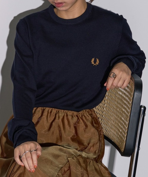 FRED PERRY フレッドペリー Crew Neck Sweatshirt Crew Neck Sweatshirt(S 184：BLACK): | FRED PERRY JAPAN