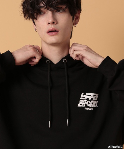 RAGEBLUE（レイジブルー）の「【NEOGURI/ノグリ】コラボ/プリントオーバーサイズパーカー（パーカー・メンズ・グレー/ブラック・FREE）」の5枚目の写真