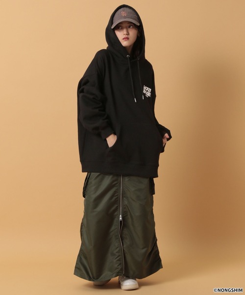 RAGEBLUE（レイジブルー）の「【NEOGURI/ノグリ】コラボ/プリントオーバーサイズパーカー（パーカー・メンズ・グレー/ブラック・FREE）」の11枚目の写真