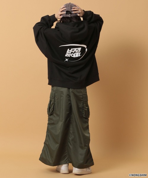 RAGEBLUE（レイジブルー）の「【NEOGURI/ノグリ】コラボ/プリントオーバーサイズパーカー（パーカー・メンズ・グレー/ブラック・FREE）」の12枚目の写真