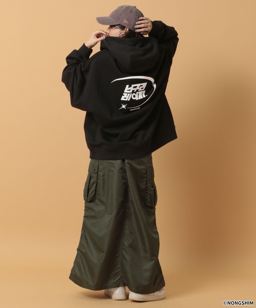 RAGEBLUE（レイジブルー）の「【NEOGURI/ノグリ】コラボ/プリントオーバーサイズパーカー（パーカー・メンズ・グレー/ブラック・FREE）」の13枚目の写真