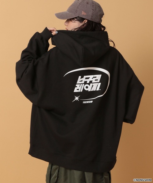 RAGEBLUE（レイジブルー）の「【NEOGURI/ノグリ】コラボ/プリントオーバーサイズパーカー（パーカー・メンズ・グレー/ブラック・FREE）」の14枚目の写真