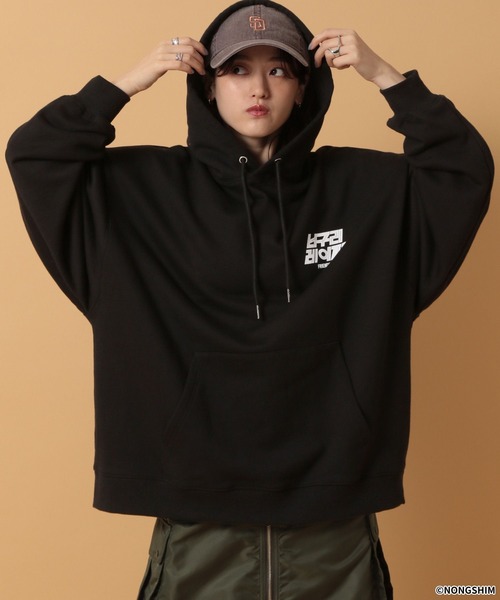 RAGEBLUE（レイジブルー）の「【NEOGURI/ノグリ】コラボ/プリントオーバーサイズパーカー（パーカー・メンズ・グレー/ブラック・FREE）」の16枚目の写真